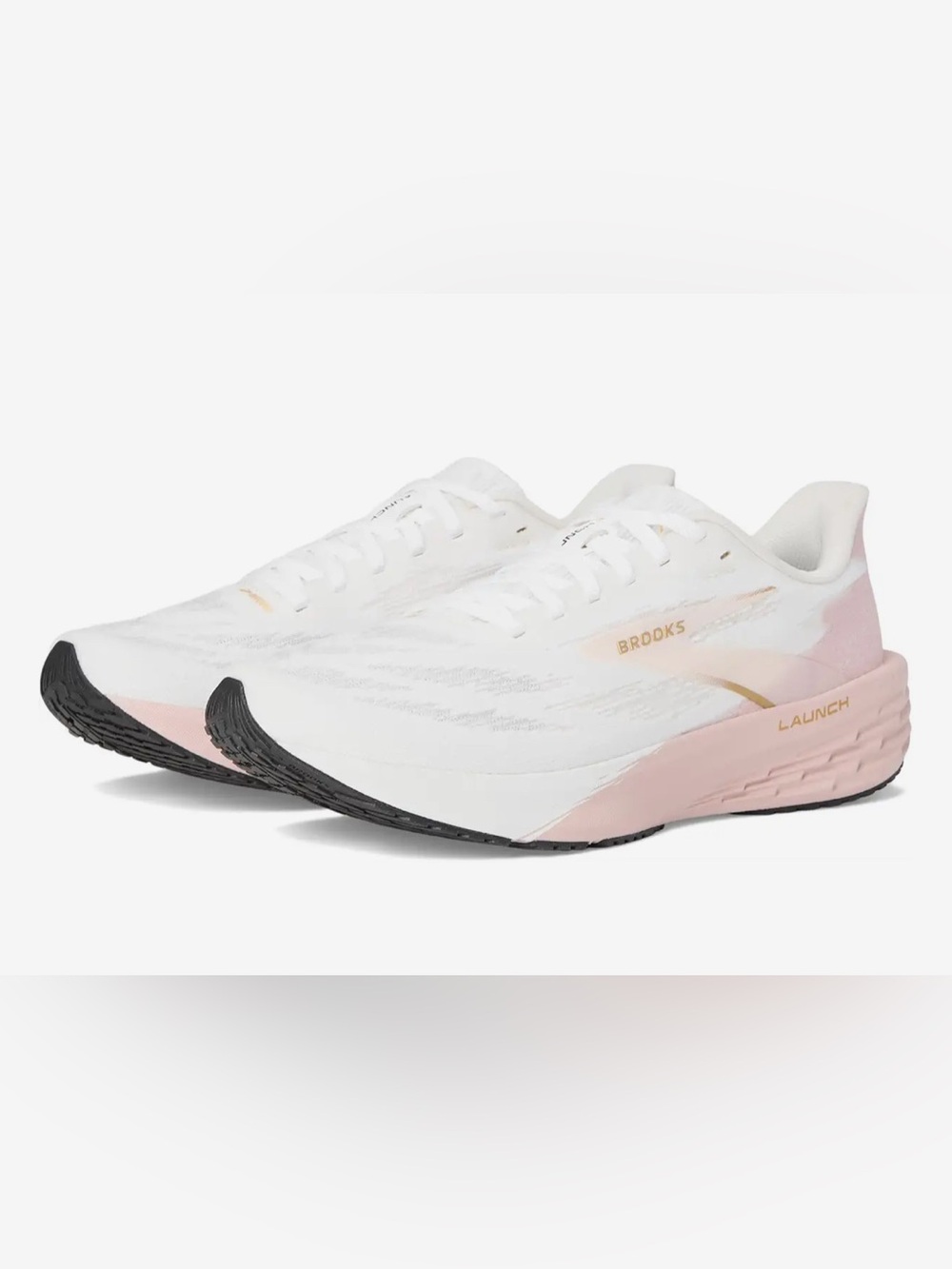 Brooks Women’s White & Light Pink Performance Running Shoes